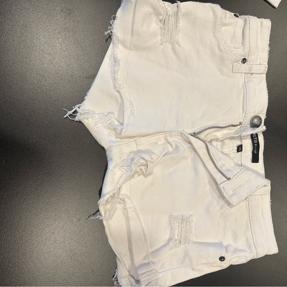 STS Blue White Jean Shorts